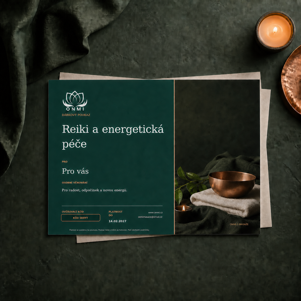 Dárkový poukaz na Reiki a energetickou péči